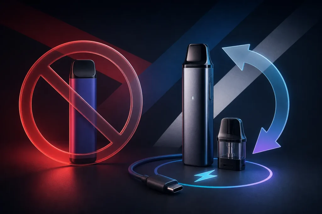 UK disposable vape ban and reusable vape requirements