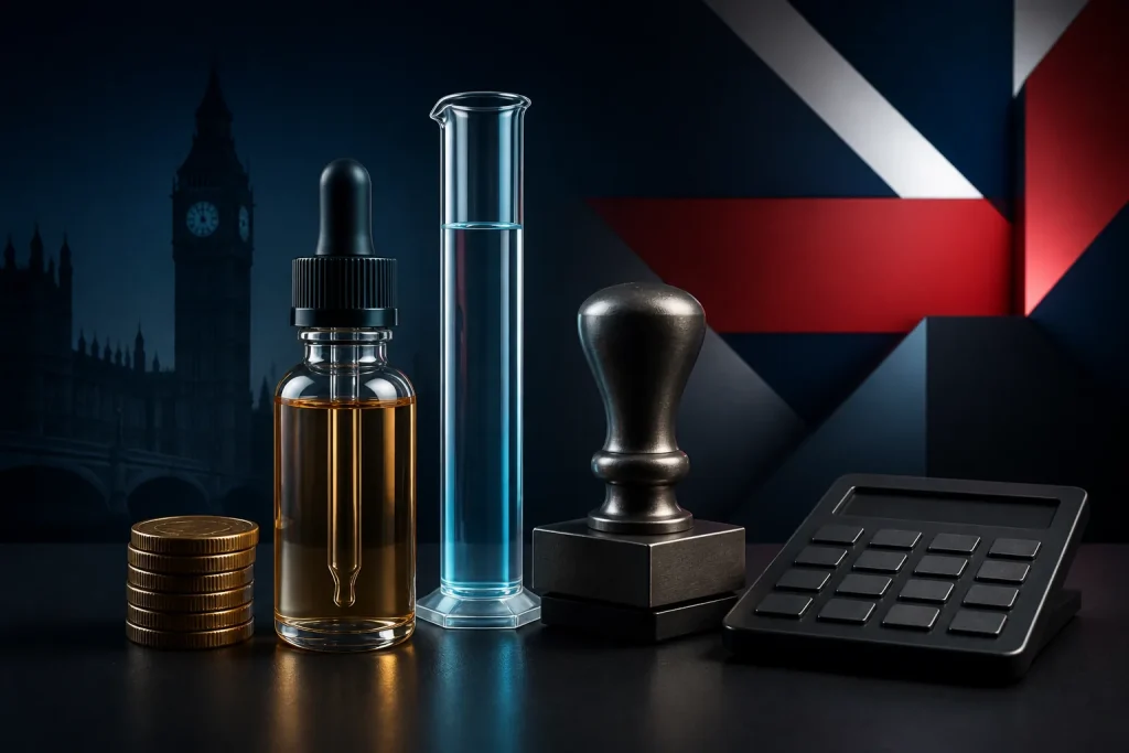 UK vape tax 2026 duty rates, stamps and key dates
