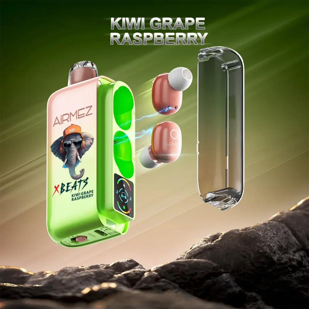 Airmez Xbeats 2 in 1 40K 5 Kiwi Grape Raspberry flavor