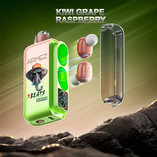 Airmez Xbeats 2 in 1 40K 5 Kiwi Grape Raspberry flavor