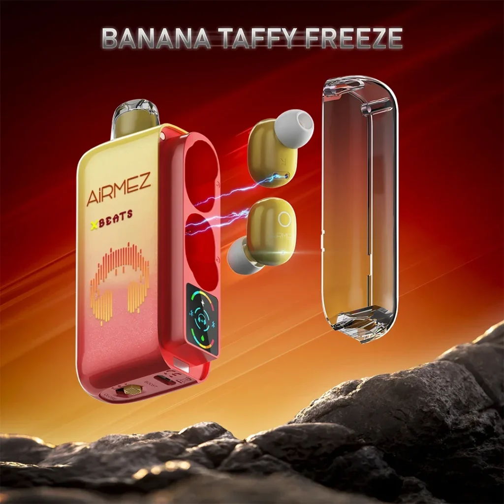 Banana Taffy Freeze disposable vape flavor