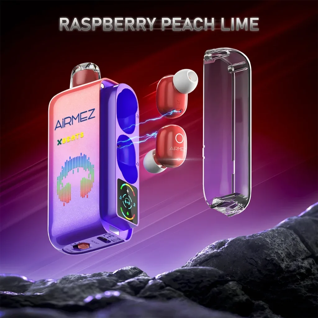 Raspberry Peach Lime disposable vape flavor