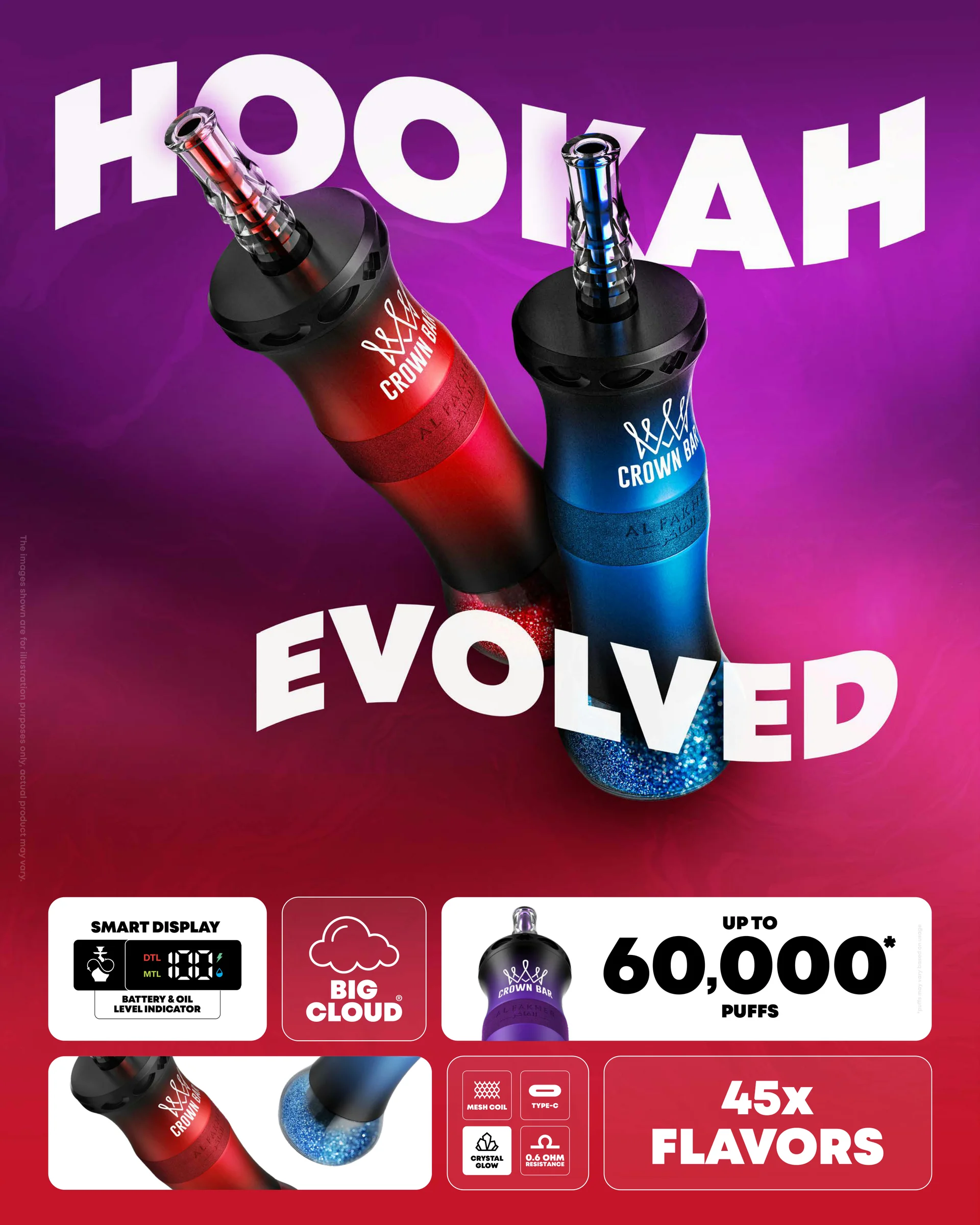 Al Fakher E-Hose X 60000 disposable vape promotional poster