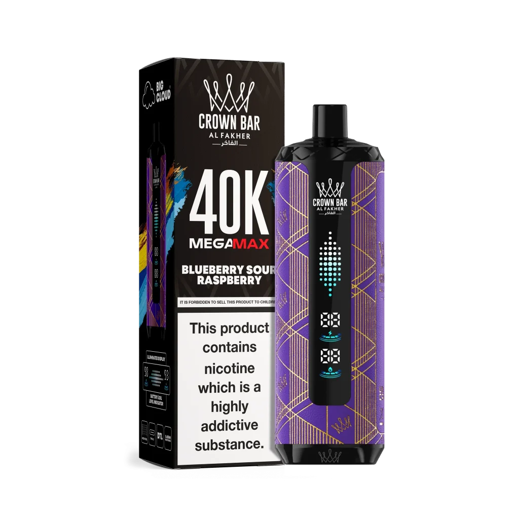 Al Fakher Mega Max 40000 Blueberry Sour Raspberry flavor