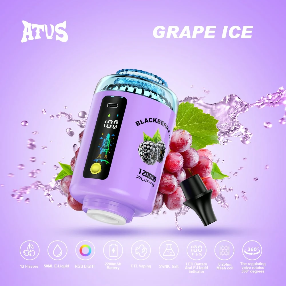 ATVS 120K Shisha Head Grape Ice flavour