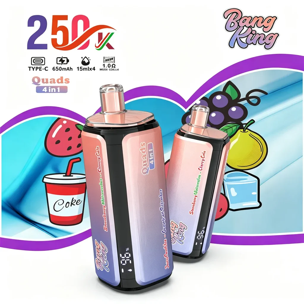 Strawberry Watermelon Cherry Cola Juicy Peach Ice Grapefruit Refresher disposable vape flavor