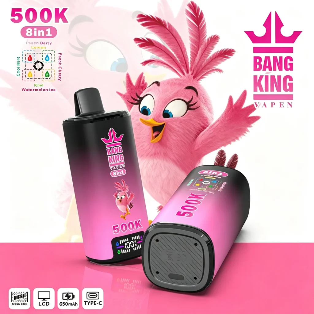 Bang King 500K 8 in 1 Cool Mint Peach Cherry Peach Berry Lemon Kiwi Watermelon Ice flavor