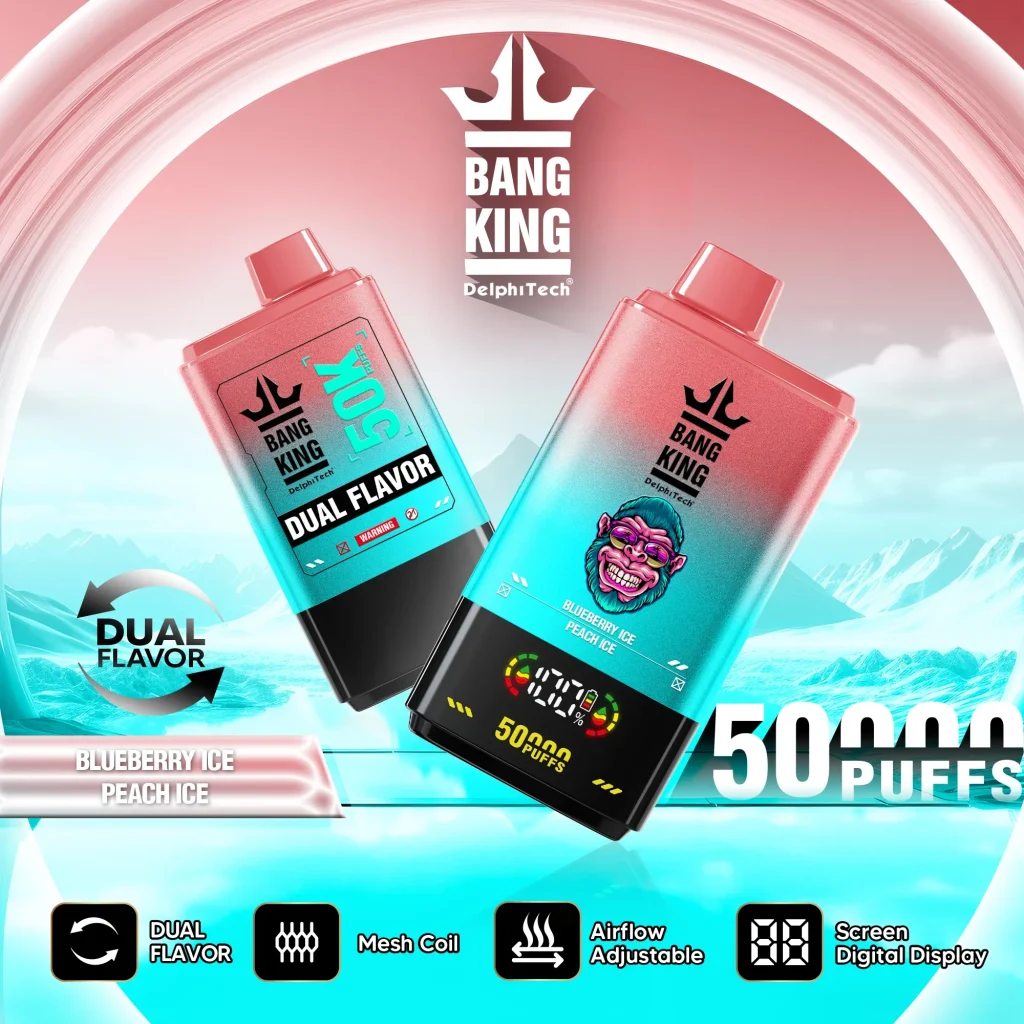 Bang King 50K Blueberry Ice Peach Ice flavor
