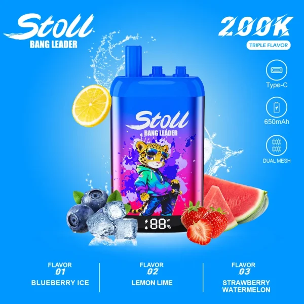 Bang Leader 200K 3 in 1 Blueberry Ice Lemon Lime Strawberry Watermelon flavor
