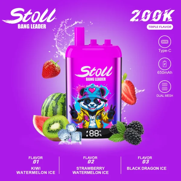 Kiwi Watermelon Ice Strawberry Watermelon Ice Black Dragon Ice disposable vape flavor