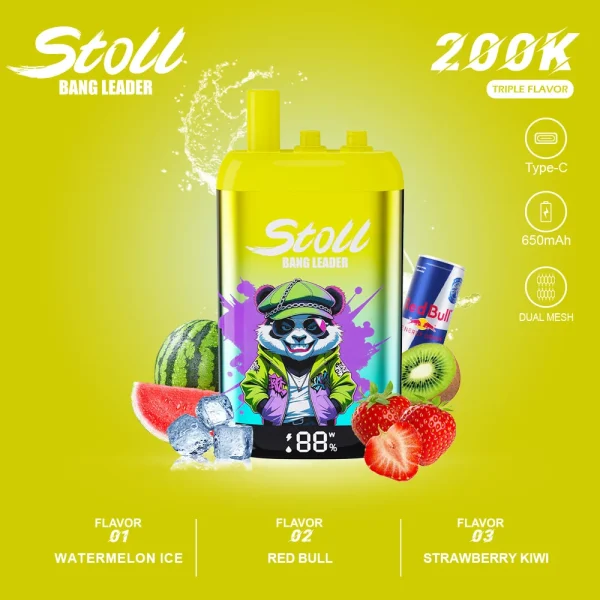 Watermelon Ice Red Bull Strawberry Kiwi disposable vape flavor