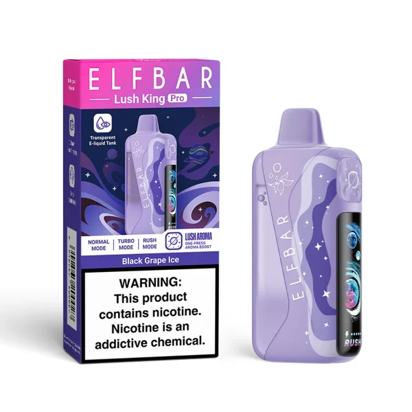 ELFBAR Lush King Pro 40000 Black Grape Ice flavor