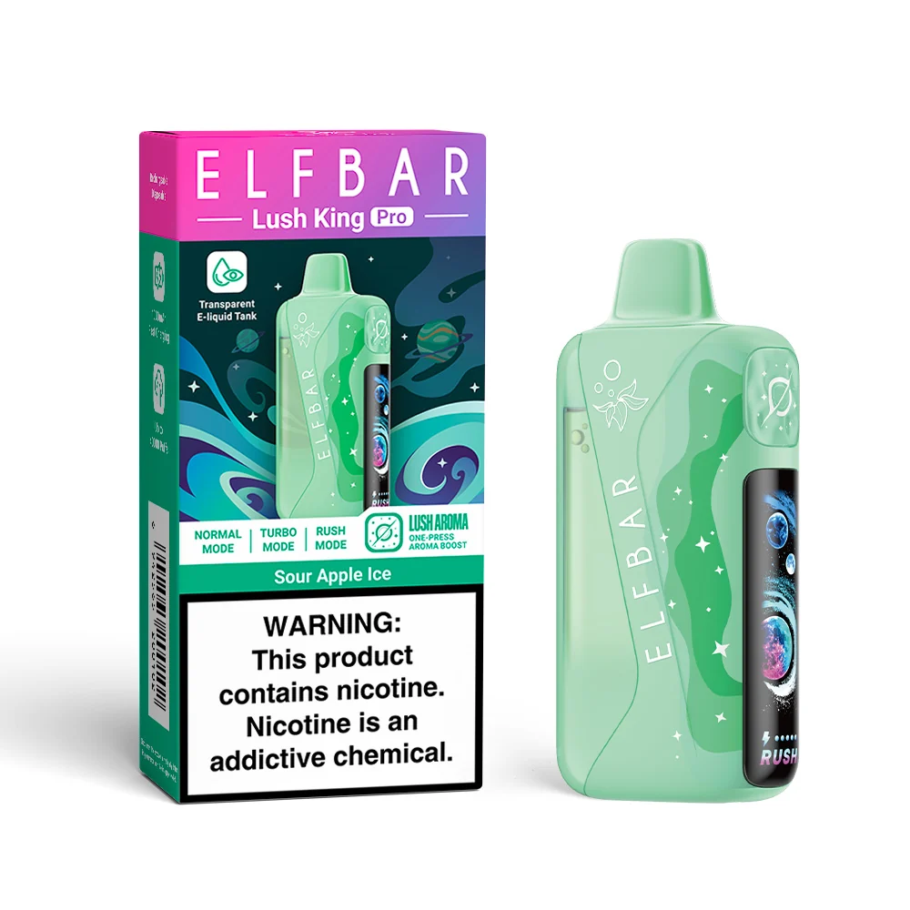 ELFBAR Lush King Pro 40000 Sour Apple Ice flavor
