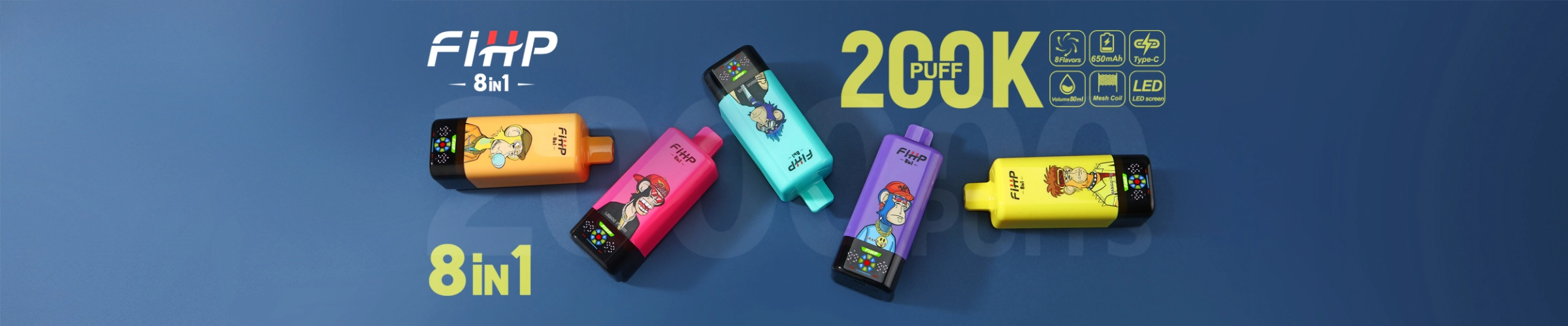 FIHP 200K 8 in 1 disposable vape product image