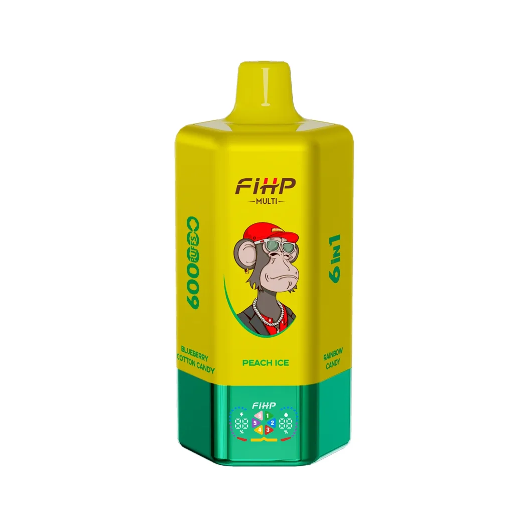 Peach Ice FIHP 600K 6 in 1 disposable vape