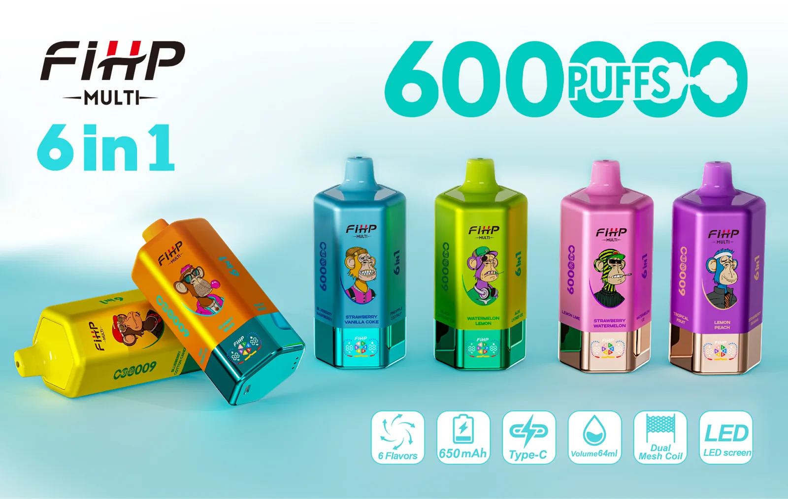 FIHP 600000 puff vape feature overview
