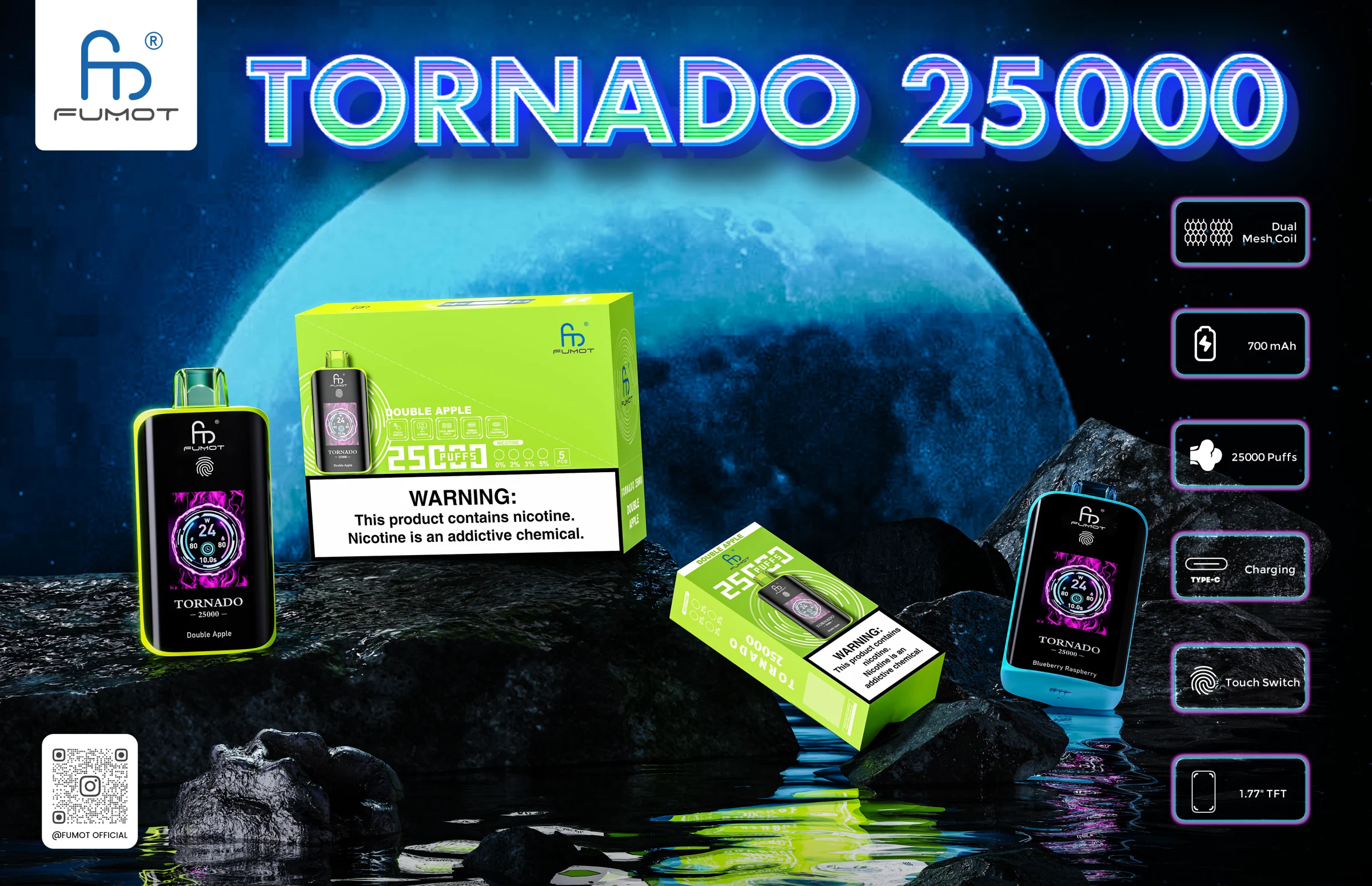 fumot tornado 25000 disposable vape product image