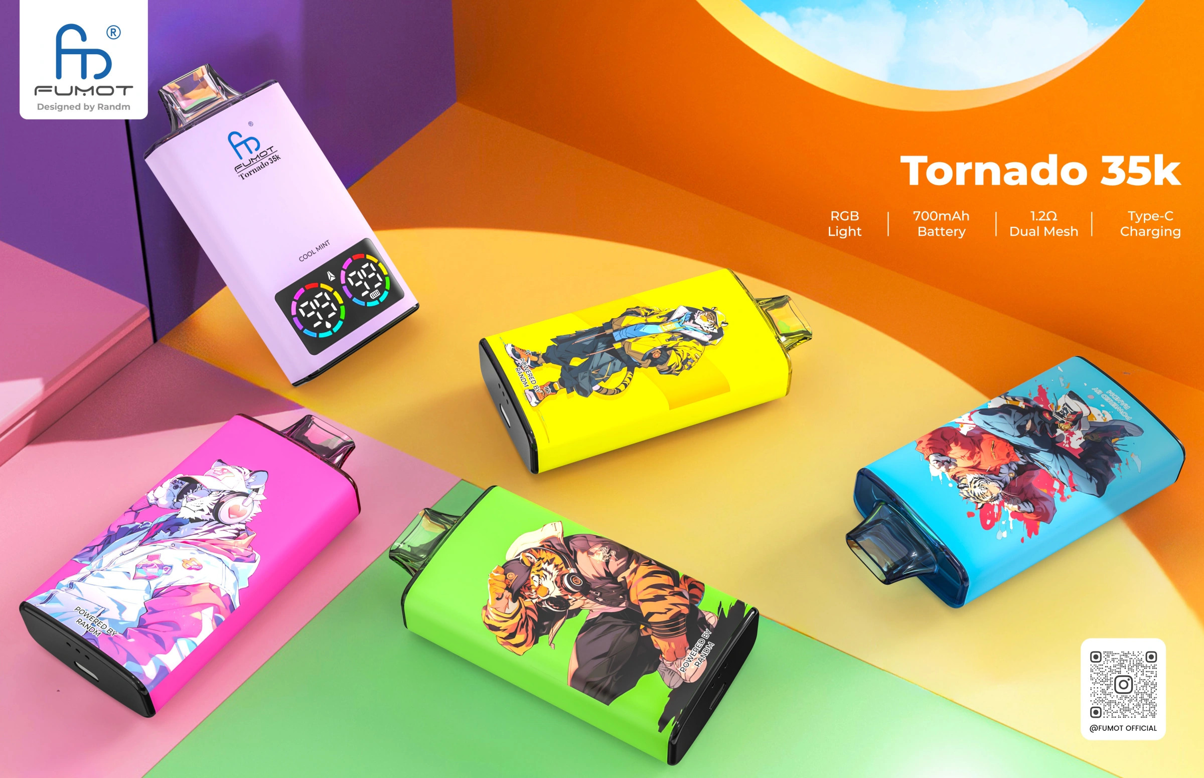 Produktbild der Einweg-E-Zigarette Fumot Tornado 35000