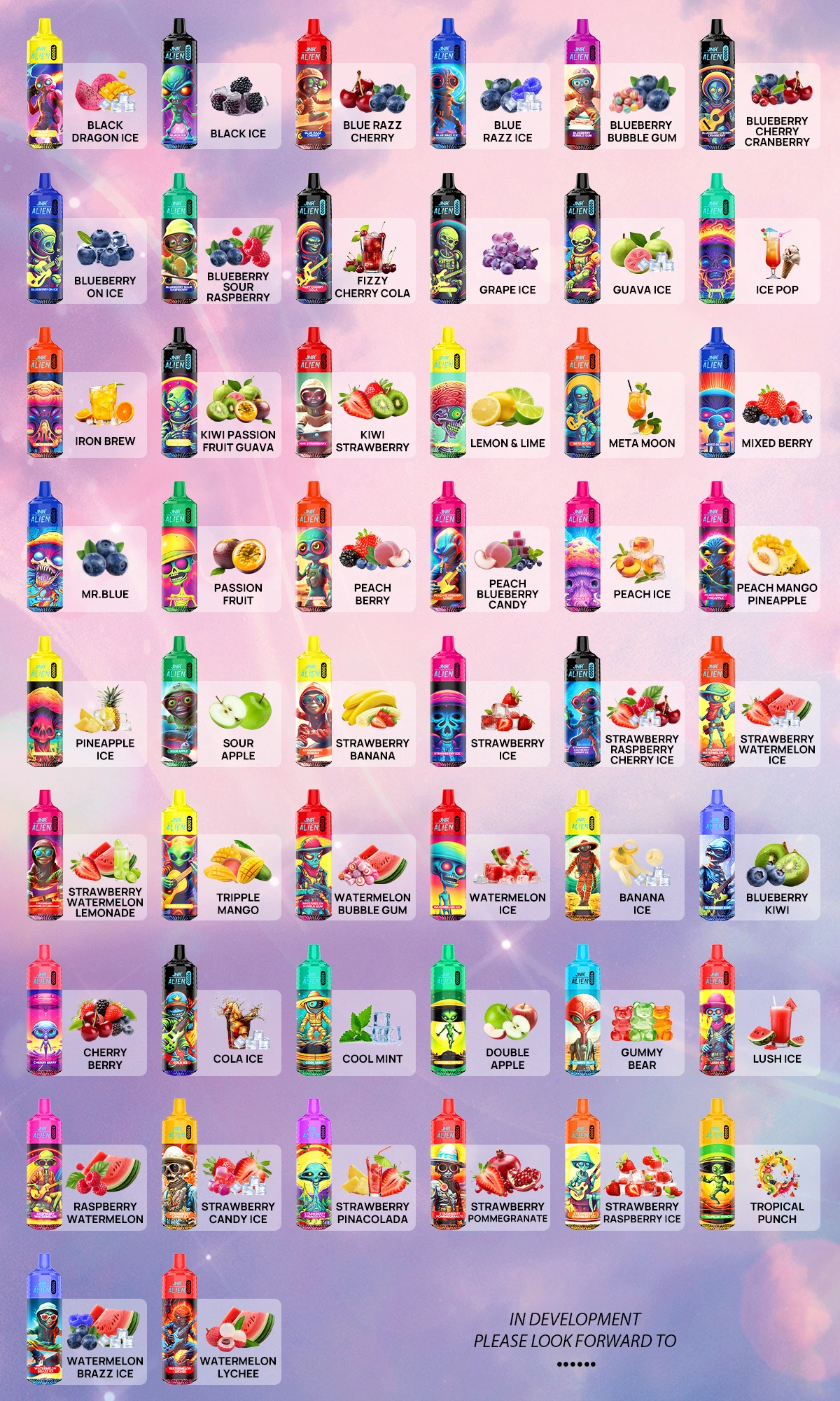 jnr alien 10k vape flavor selection
