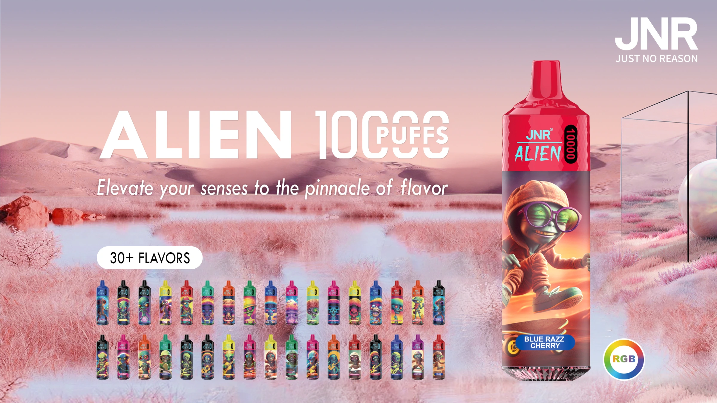 jnr alien 10k disposable vape promotional image