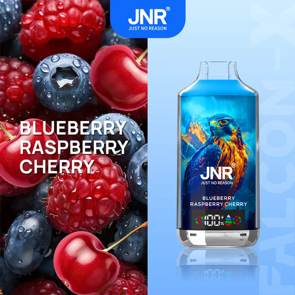 jnr falcon x 18k Blueberry Raspberry Cherry flavor
