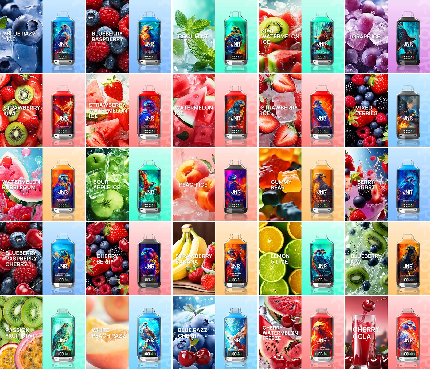 jnr falcon x 18k vape flavor selection