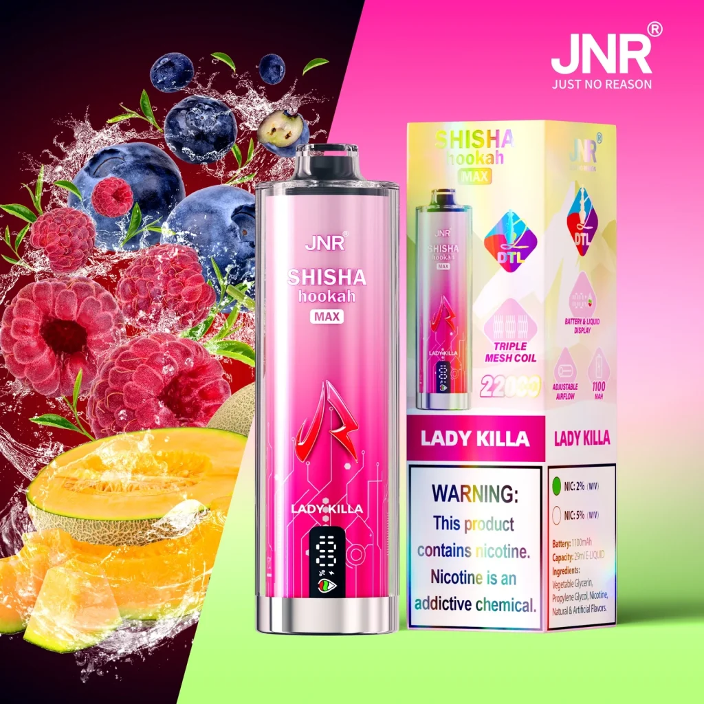 JNR Shisha Hookah Max 22000 Lady Killa flavor