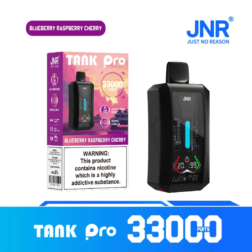 jnr tank pro 33k Blueberry Raspberry Cherry flavor