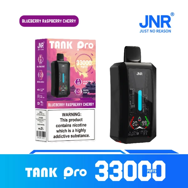 jnr tank pro 33k Blueberry Raspberry Cherry flavor