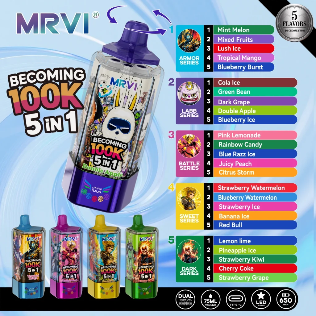 MRVI Becoming 100K 5 in 1 disposable vape product image