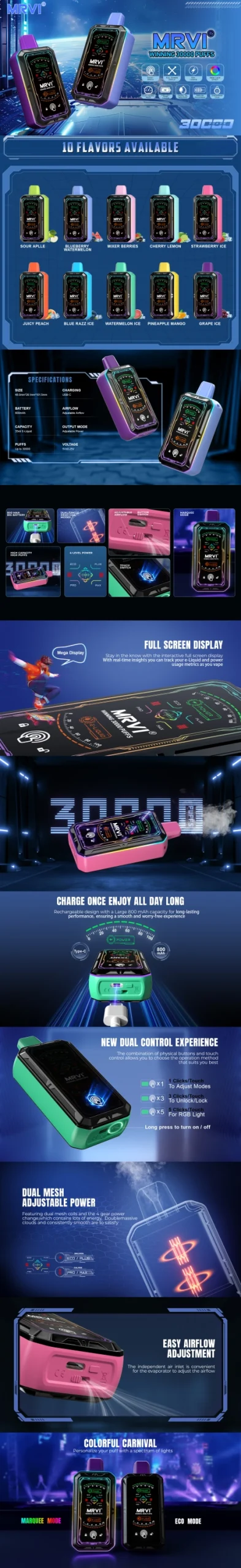 MRVI Winning 30000 specifications and product features