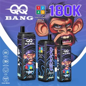QQ Bang 180K 4 in 1 Banana Ice Watermelon Bubblegum Blueberry Grape Aloe Mango Melon flavor