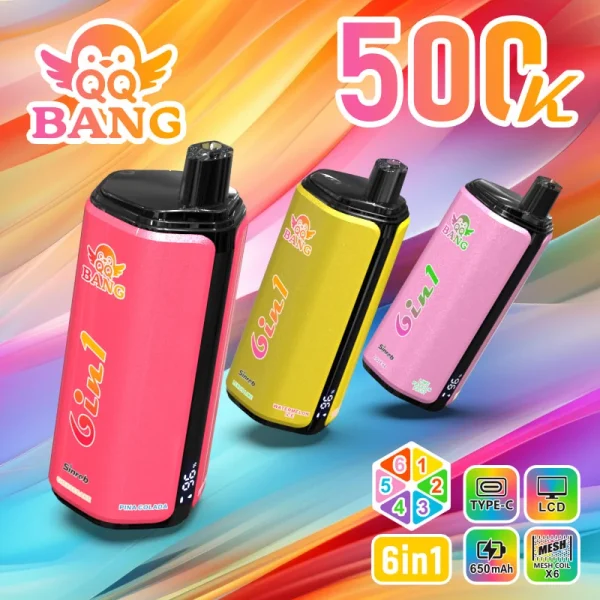 QQ Bang 500K 6 in 1 disposable vape product cover