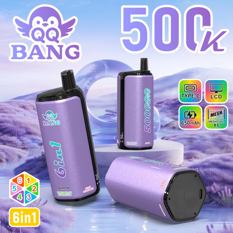 BANG multi-flavor disposable with Triple Cherry, Watermelon Bubblegum, Juicy Peach Ice, Grapefruit Refresher, Love 66, Cocoloco