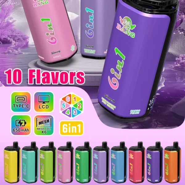 QQ Bang 500K 6 in 1 flavor selection overview