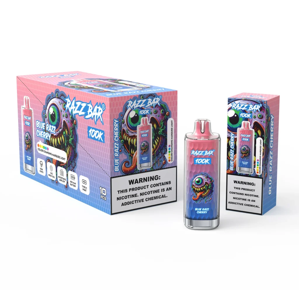 Blue Razz Cherry vape flavour and packaging
