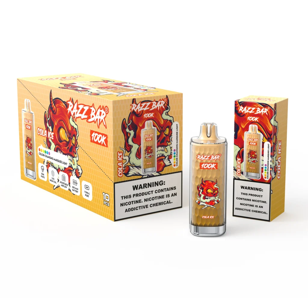 Cola Ice vape flavour and packaging