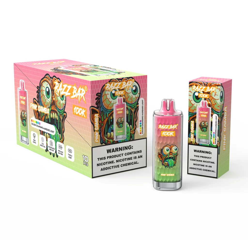 Pink Samba vape flavour and packaging