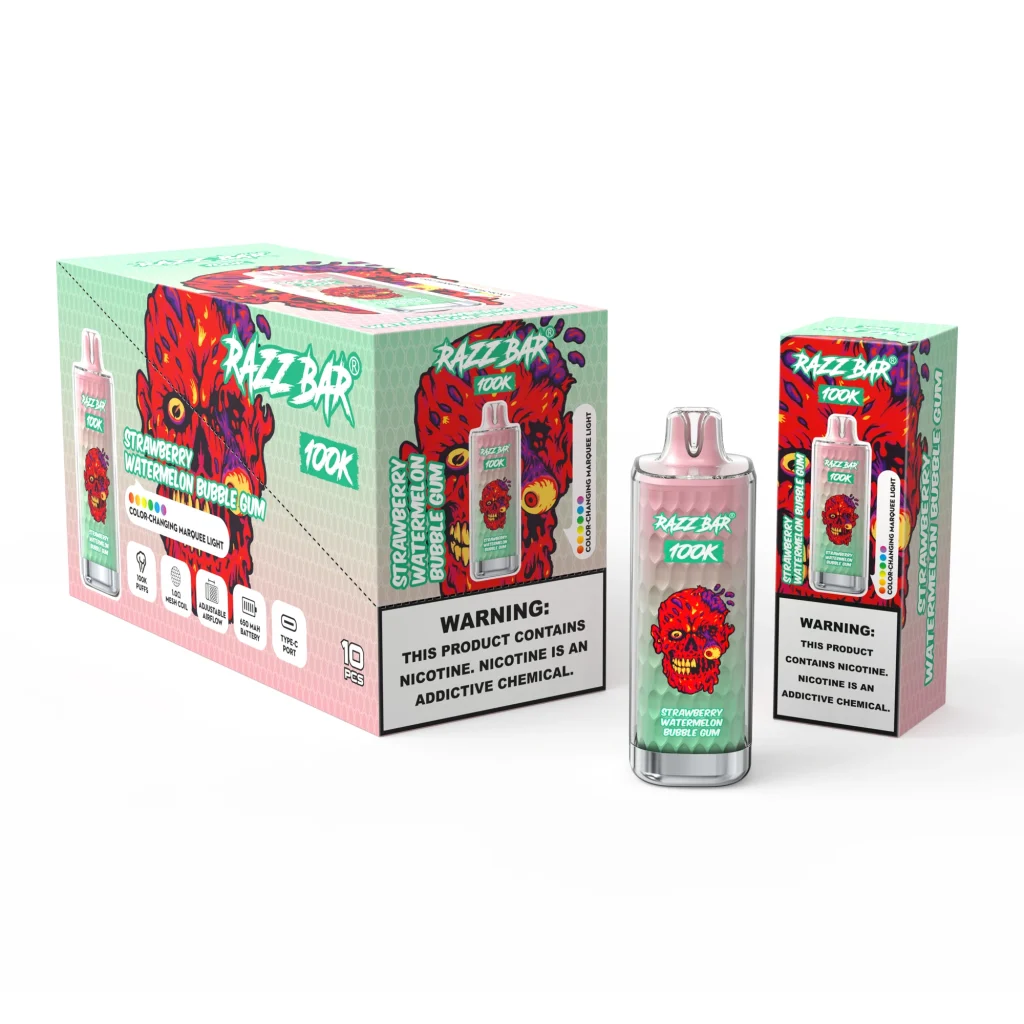 Strawberry Watermelon Bubble Gum vape flavour and packaging