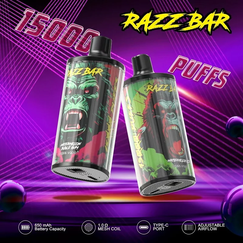 Razz Bar vape neon dual device poster