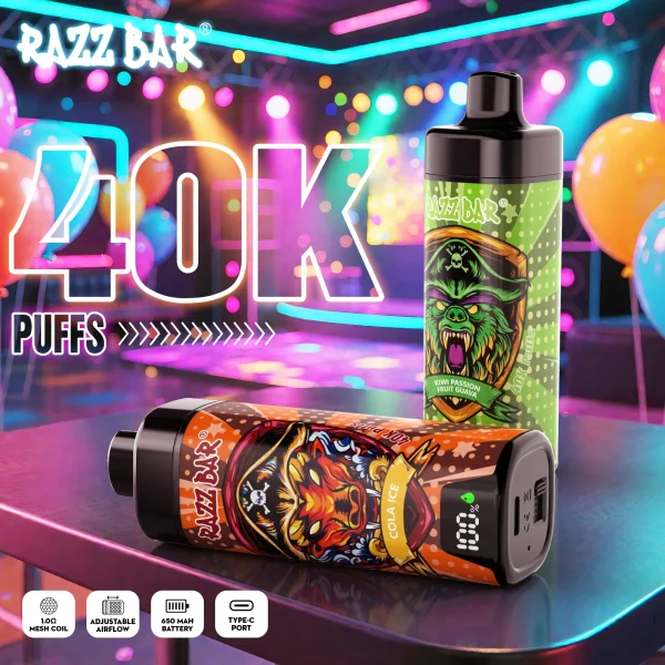 Razz Bar vape kiwi passion fruit guava cola ice poster