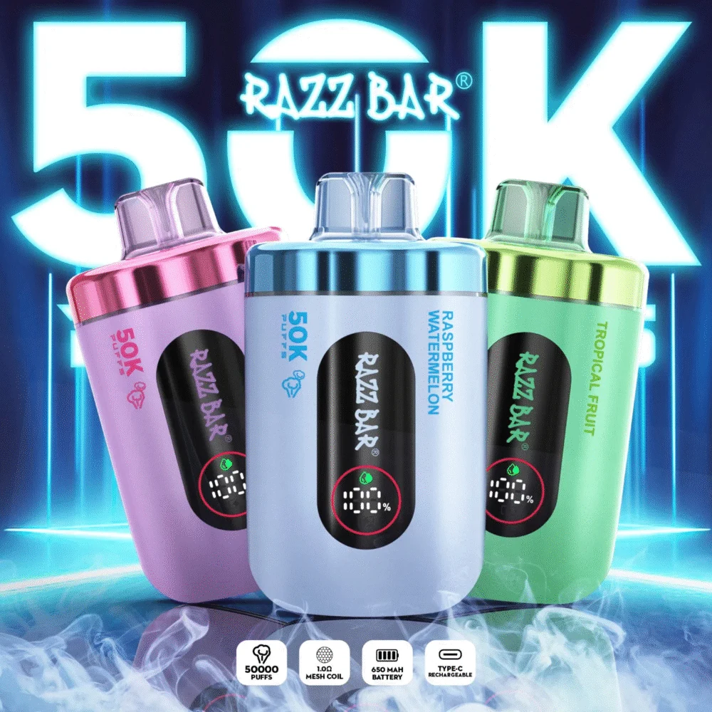 Razz Bar 50K disposable vape product range