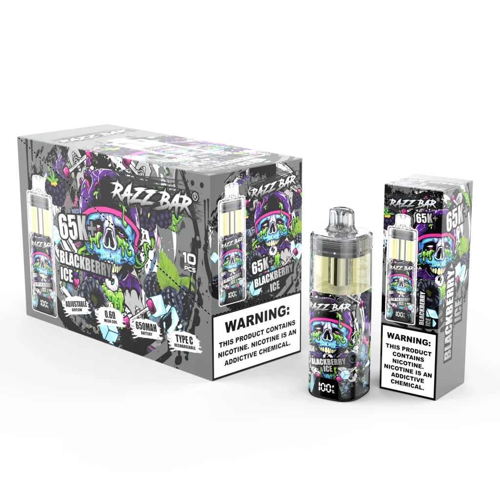Razz Bar vape blackberry ice packaging set