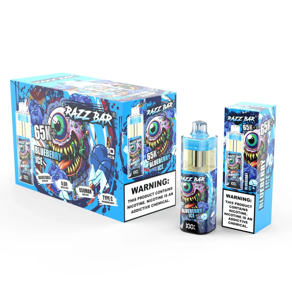 Razz Bar vape blueberry ice packaging set