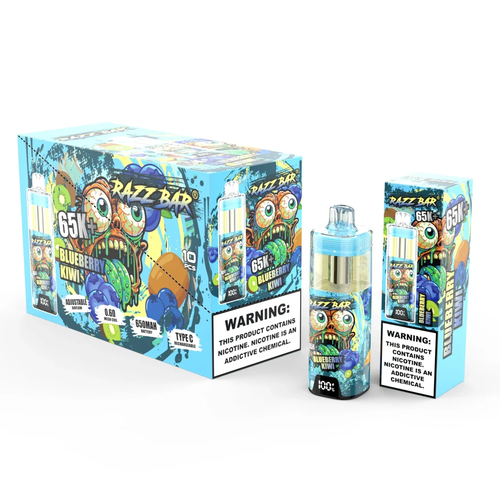 razz bar 65000 blueberry kiwi packaging set