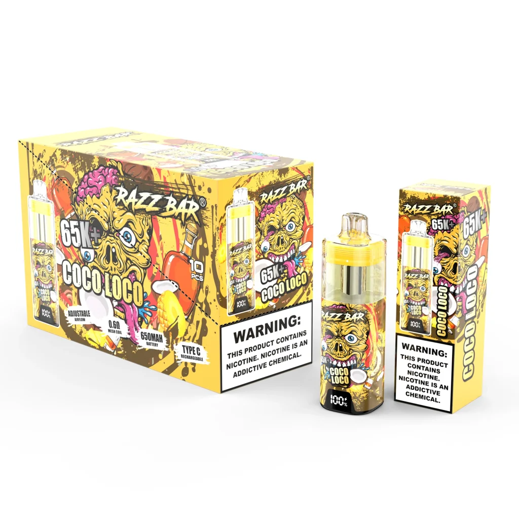 Razz Bar vape coco loco packaging set