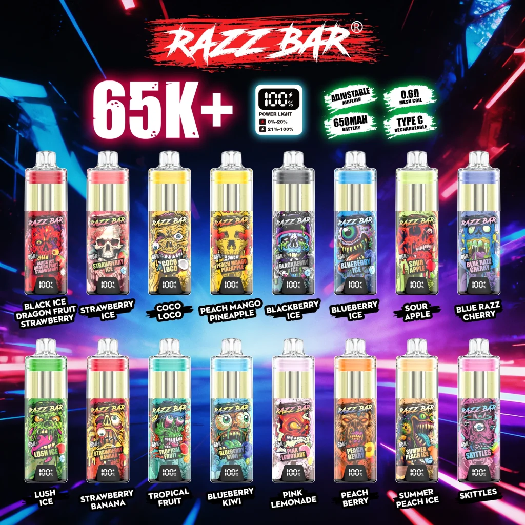 Razz Bar vape flavor lineup poster