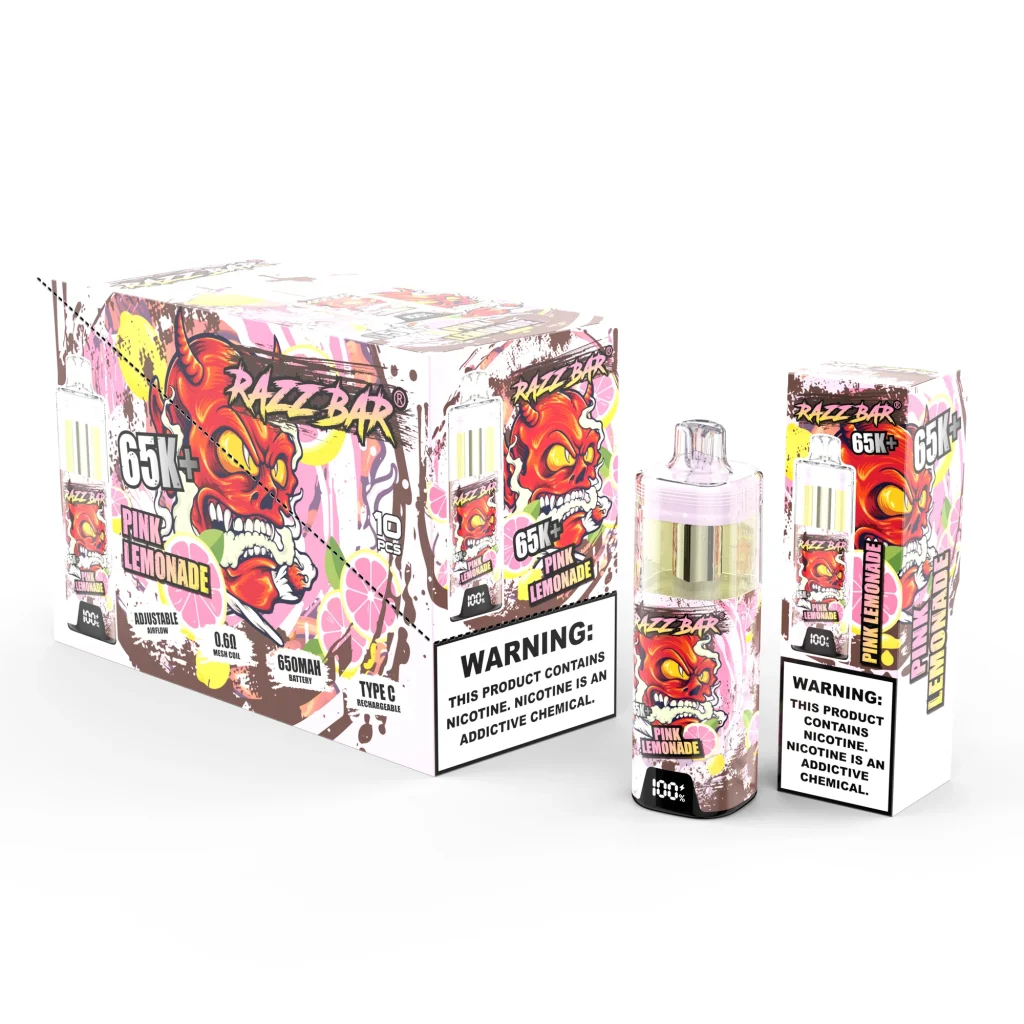 razz bar 65000 pink lemonade packaging set