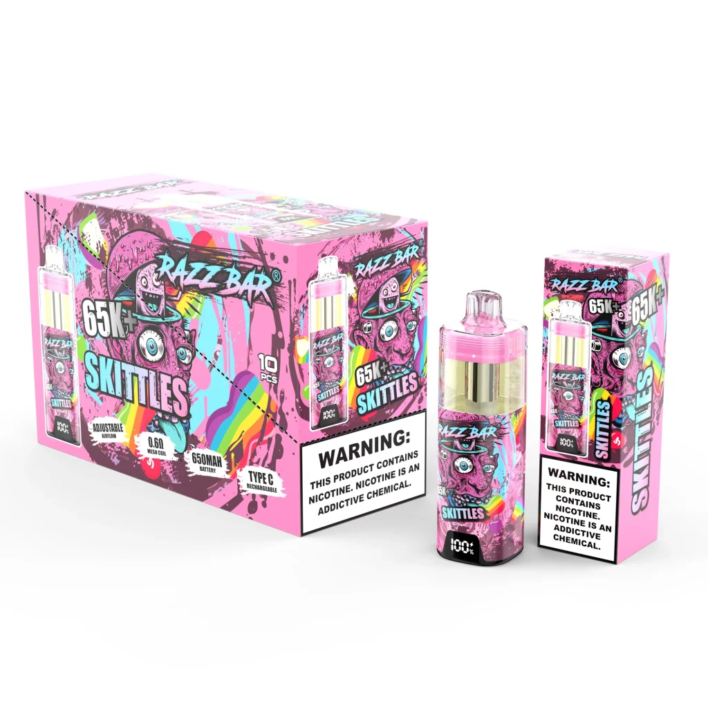 razz bar 65000 skittles packaging set