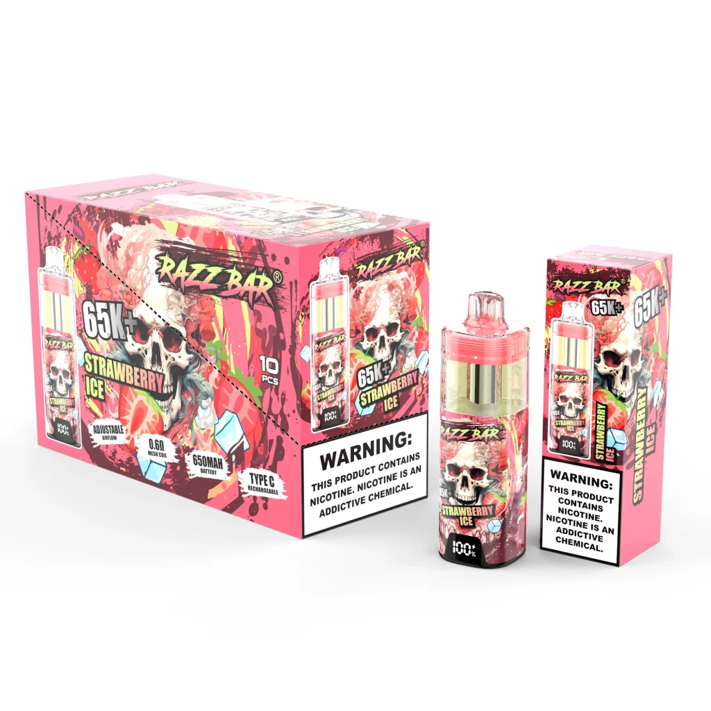 razz bar 65000 strawberry ice packaging set